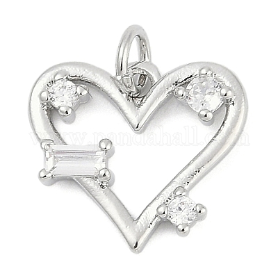 Латунные микропаве прозрачные подвески с фианитом KK-G522-53P-03-1