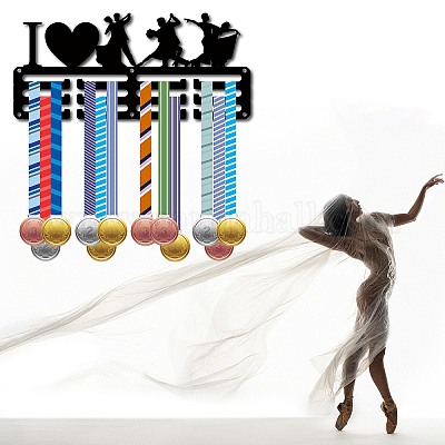 Спортивная тема железная вешалка для медалей настенная стойка для дисплея ODIS-WH0055-040-1