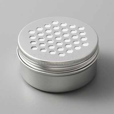 Алюминиевые неглубокие круглые банки для свечей AJEW-WH0312-59A-1