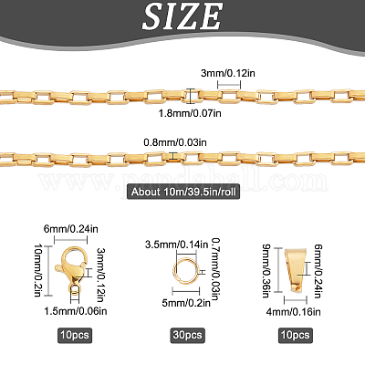 Наборы для самостоятельного изготовления браслета-цепочки и ожерелья DIY-SC0020-21G-1