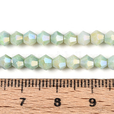 Антикоррозийные гальванические биконические стеклянные бусины EGLA-T021-4mm-16-09-1