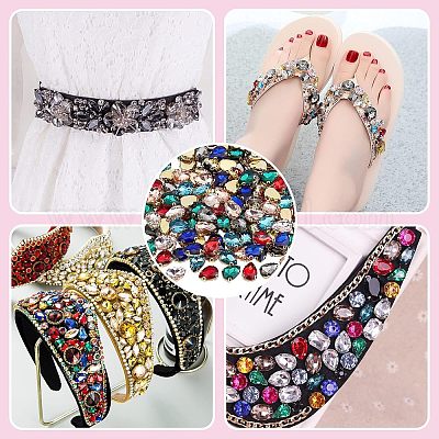 175шт 7 цвета пришить горный хрусталь RGLA-FH0001-01-1