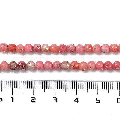 Собранные нити бусин из натурального доломита и синтетического опала&nbsp;G-Q017-G06-01E-1-1