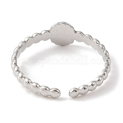 Кольца-манжеты из нержавеющей стали 304 с эмалью для женщин RJEW-F166-49P-01-1