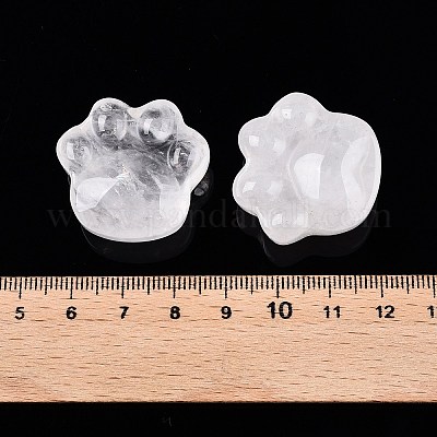 Фигурки из натуральных кварцевых кристаллов с отпечатками кошачьей лапы DJEW-N003-03J-1
