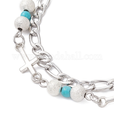 Браслеты из нержавеющей стали 304 и латуни BJEW-JB12644-1