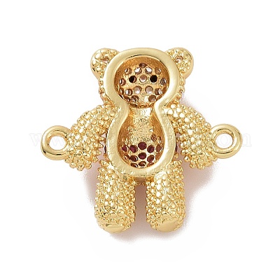 Шармы-соединители из латуни с микропаве из кубического циркония ZIRC-P107-01G-1