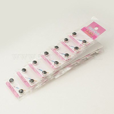 Из нержавеющей стали магнитные уха шпильки с горный хрусталь EJEW-I054C-06-1