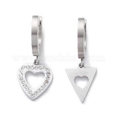 3 пара 3 стильных асимметричных серег с кристаллами и стразами EJEW-B020-01P-1