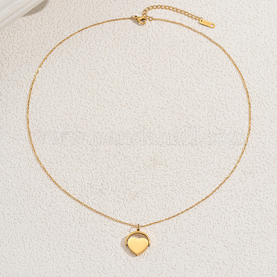 Ожерелья из нержавеющей стали с подвеской в форме сердца для Дня матери и повседневной носки BY0090-1