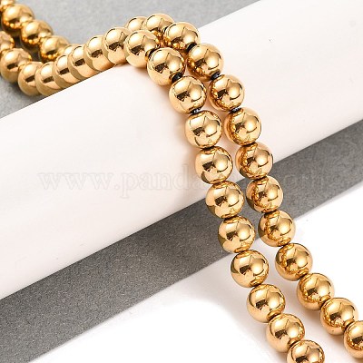 Гальванические нити из синтетических немагнитных гематитовых бусин G-H027-C01-04-1