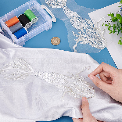 2 шт. русалка компьютерная вышивка ткань пришивание блесток патчи PATC-BC0001-01-1