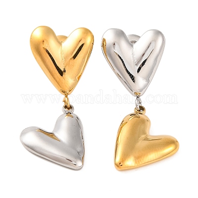 Серьги-гвоздики из нержавеющей стали 304 с ионным покрытием (IP) EJEW-G395-33GP-1