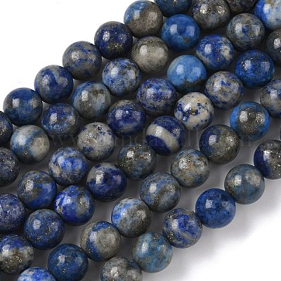 Нитки бусины из натурального ляписа-лазури G-A163-07-8mm-1