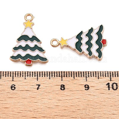 Новогодняя тема сплава эмали подвески ENAM-T020-10I-1