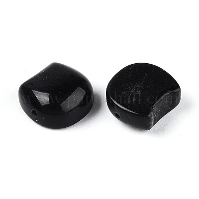 Бусины из натурального обсидиана в форме головы кошки G-T144-05D-1