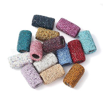 Латунные бусины из стразов и глины KK-P305-07D-G-1