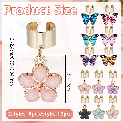 12 шт. 2 стиля эмалированный сплав стетоскоп подвесные украшения HJEW-OC00214-1