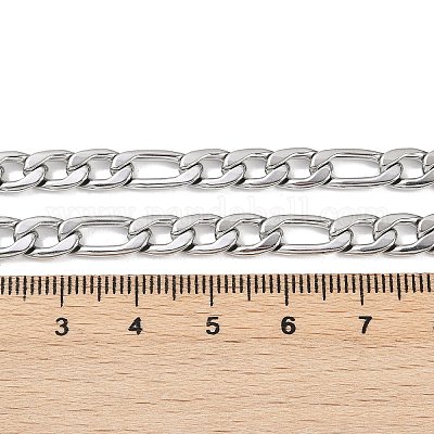 Модные ожерелья-цепочки Figaro из нержавеющей стали 304 STAS-A028-N017P-1