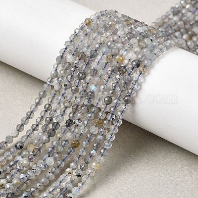 Природные лабрадорита бисер нитей G-RM250104-E8-1