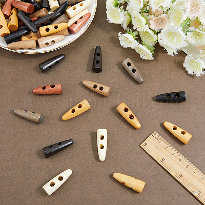 80 шт. 8-х цветные деревянные пуговицы с 2 отверстиями WOOD-GF0002-35C-1