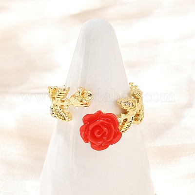 Манжеты из цветочной смолы RJEW-P155-01B-G-1