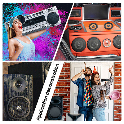 Круглый утюг с крышками решеток динамиков из пластиковой сетки DIY-WH0430-395-1