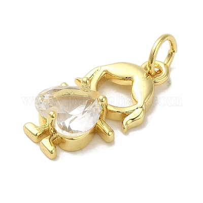 Стеклянные подвески из латуни с покрытием стойки KK-P272-18A-G01-1