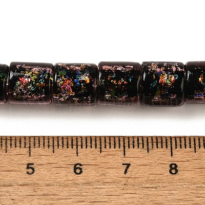 Нити стеклянных бусин из дихроичной фольги ручной работы DICH-U001-09I-1