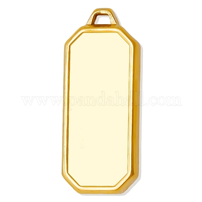 Прямоугольная подвеска из нержавеющей стали 304 с оправой в виде кабошона X-PW-WGC3B04-02-1