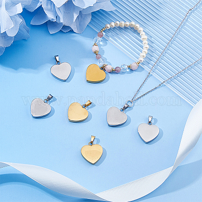 8 шт. 2 цвета идея подарка на день святого Валентина для него из нержавеющей стали 304 штампованные пустые бирки подвески STAS-DC0017-11-1