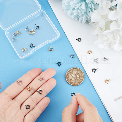 24 шт. 3 стиля ионного покрытия (IP) 304 нержавеющая сталь пружинные кольца застежки STAS-UN0052-58-1