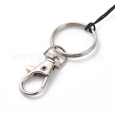 Прозрачный акриловый брелок с бабочкой и бусинами на запястье KEYC-JKC00410-1