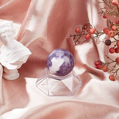 2шт 2 стиля натуральный аметистовый хрустальный шар DJEW-CP0001-09-1