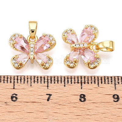 Латунные микро проложить кубического циркония подвески KK-N254-229G-1