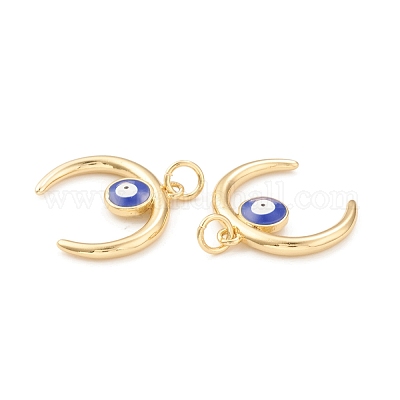 Кулоны из экологически чистой латуни с эмалью KK-I698-31G-1