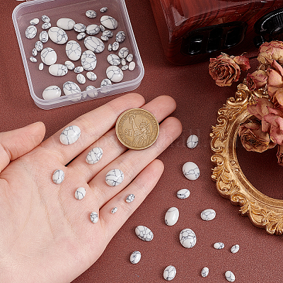 66 шт. 8 стиля синтетических кабошонов из говлита G-PH0002-66-1