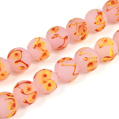 Бусы лэмпворк ручной работы LAMP-N028-05B-1