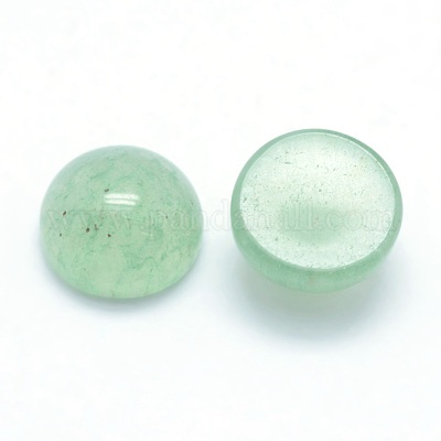 Естественный зеленый авантюрин кабошонов X-G-P393-R15-6mm-1