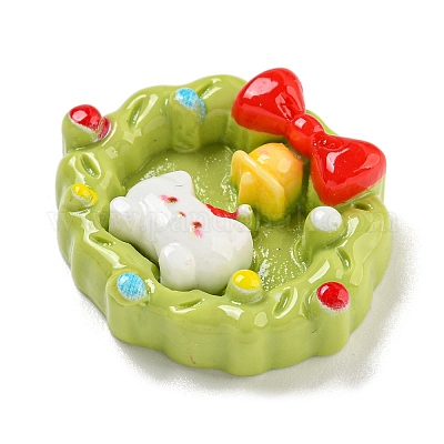 Рождественские кабошоны из непрозрачной смолы для декодирования RESI-U006-05J-1