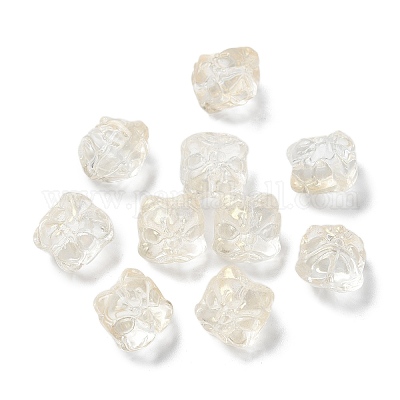 Выпечка расписные прозрачные стеклянные бусины X1-GLAA-C035-01R-1