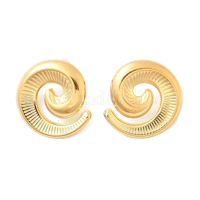 Серьги-гвоздики из нержавеющей стали 304 EJEW-B121-02G-01-1