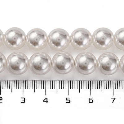 Выпечка окрашены перламутровый стекла жемчужные нити круглый шарик PEAR-H019-02D-04-1