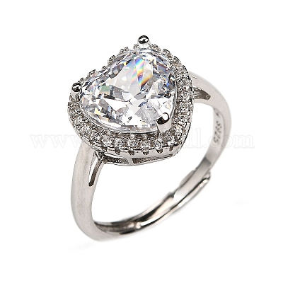 Регулируемые 925 серебряные манжеты с микропаве из кубического циркония для женщин RJEW-F183-01A-01-1