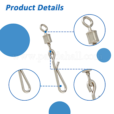 100 шт. латунь с застежкой-соединителем для рыболовного крючка из нержавеющей стали FIND-FH0010-48P-1