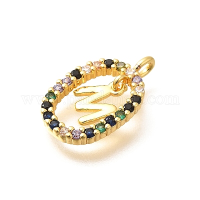 Латунные микро проложить кубического циркония подвески ZIRC-P123-01G-M02-1