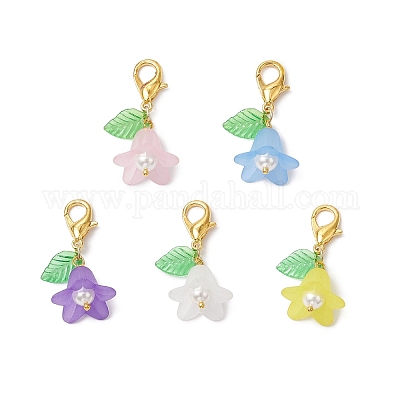 5 шт. подвеска-цветок из акрила и ракушек HJEW-JM03261-02-1