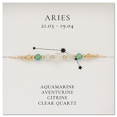 Браслеты из бисера с созвездиями из натуральных драгоценных камней NR2952-1-1