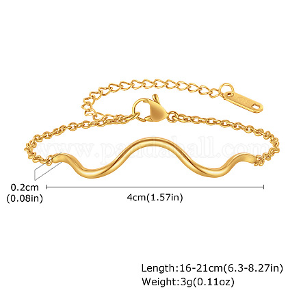 Браслеты из нержавеющей стали 304 в форме волны FS-WG2DD65-06-1