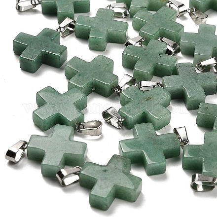 Естественный зеленый авантюрин подвески G-Z067-06P-05-1